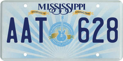 MS license plate AAT628