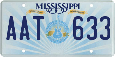 MS license plate AAT633