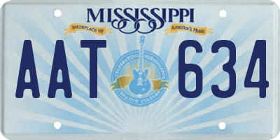 MS license plate AAT634