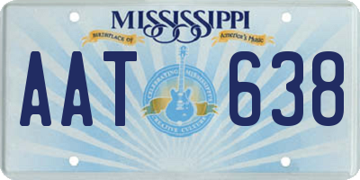 MS license plate AAT638