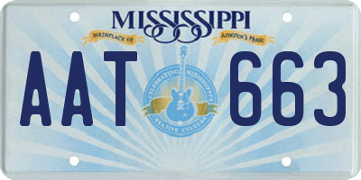 MS license plate AAT663