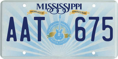 MS license plate AAT675