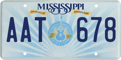 MS license plate AAT678