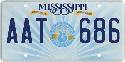 MS license plate AAT686