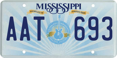 MS license plate AAT693