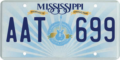 MS license plate AAT699