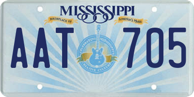 MS license plate AAT705