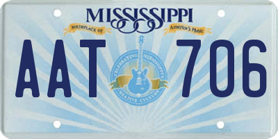 MS license plate AAT706