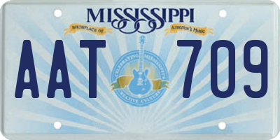 MS license plate AAT709