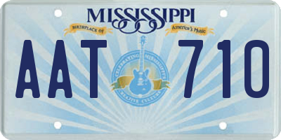 MS license plate AAT710