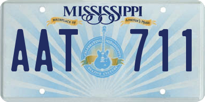 MS license plate AAT711