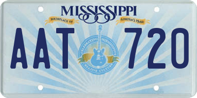 MS license plate AAT720