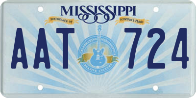 MS license plate AAT724