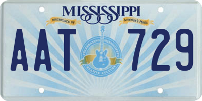 MS license plate AAT729