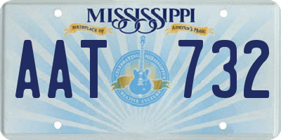 MS license plate AAT732