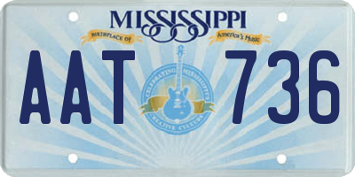 MS license plate AAT736