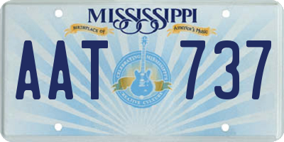 MS license plate AAT737