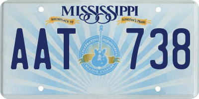 MS license plate AAT738