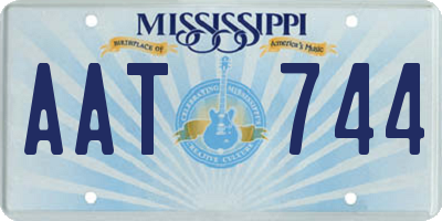 MS license plate AAT744