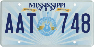 MS license plate AAT748