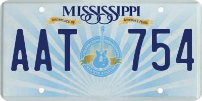 MS license plate AAT754