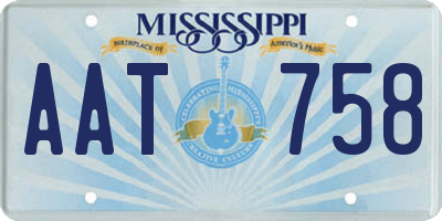 MS license plate AAT758