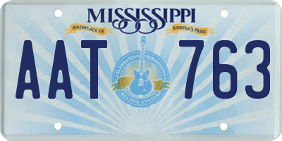 MS license plate AAT763