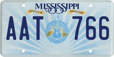 MS license plate AAT766