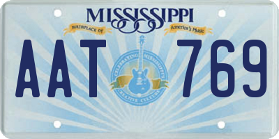 MS license plate AAT769