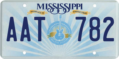 MS license plate AAT782