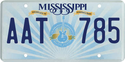 MS license plate AAT785