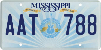 MS license plate AAT788