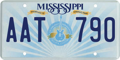 MS license plate AAT790