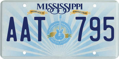 MS license plate AAT795