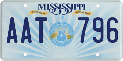 MS license plate AAT796