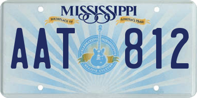 MS license plate AAT812