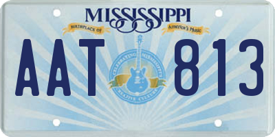 MS license plate AAT813