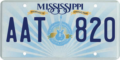 MS license plate AAT820