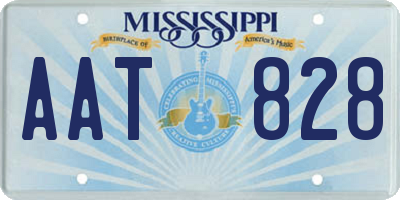 MS license plate AAT828