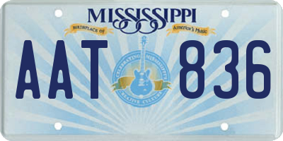 MS license plate AAT836