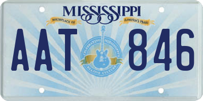 MS license plate AAT846