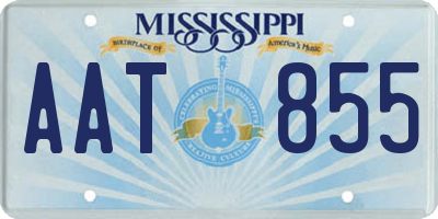 MS license plate AAT855