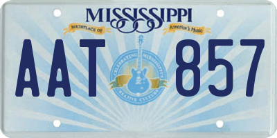 MS license plate AAT857