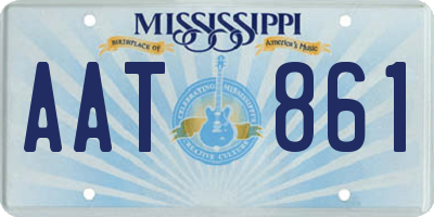 MS license plate AAT861