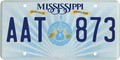 MS license plate AAT873