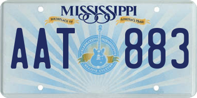 MS license plate AAT883