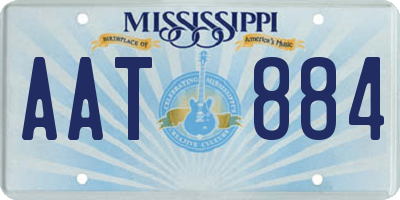 MS license plate AAT884