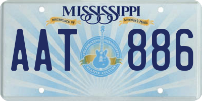 MS license plate AAT886