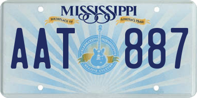 MS license plate AAT887