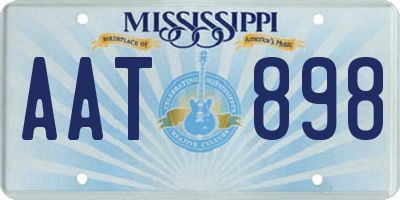 MS license plate AAT898